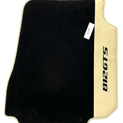 Ferrari 812 GTS Original Floor Mats, Black Camel, OEM