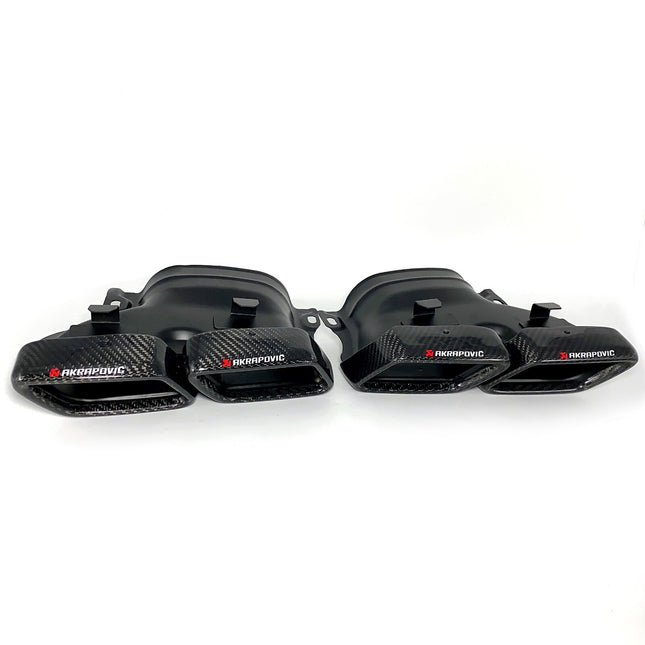Carbon fiber exhaust tip set for Mercedes-Benz C-Class W205, GLC and GLE