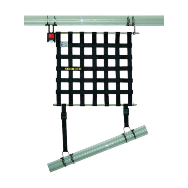 Schroth Right Window Net with Hardware 525 x 467mm Black SFI FIA (09545-0)