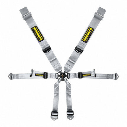 Schroth Profi Racing Harness 3x2 6-Point Silver for Porsche 911 GT3 and GT3 RS (991, 992) (94650-9)