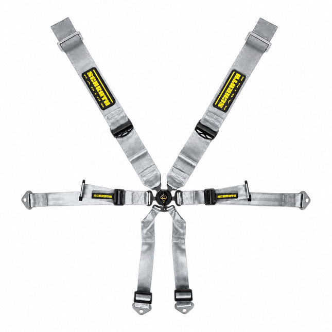 Schroth Profi Racing Harness 3x2 6-Point Silver for Porsche 911 GT3 and GT3 RS (991, 992) (94650-9)