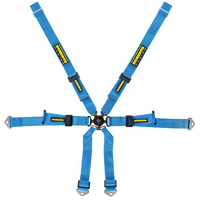 Schroth Profi Racing Harness 2x2 6-Point Blue for Porsche 911 GT3 and GT3 RS (991, 992) (94660-1)
