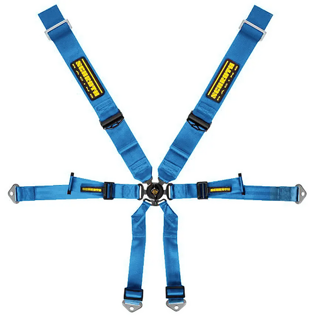 Schroth Profi Racing Harness 3x2 6-Point Blue for Porsche 718 Cayman and Boxster (981, 982) (94670-1)
