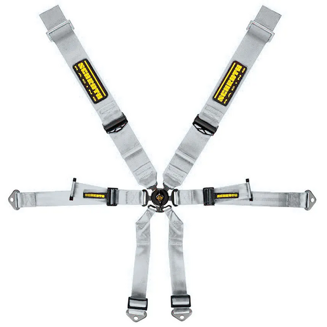 Schroth Profi Racing Harness 3x2 6-Point Silver for Porsche 718 Cayman and Boxster (981, 982) (94670-9)