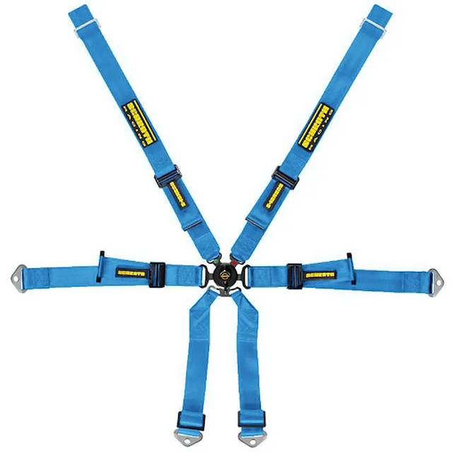 Schroth Profi Racing Harness 2x2 6-Point Blue for Porsche 718 Cayman and Boxster (981, 982) (94680-1)