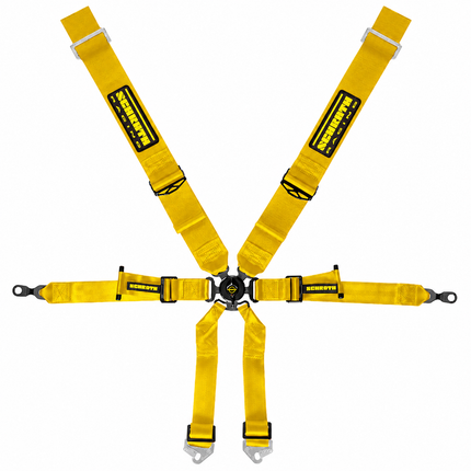 Schroth Profi Racing Harness 3x2 6-Point Yellow for Porsche 911 (996, 997) (94690-H3)