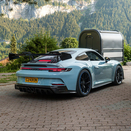 Porsche 992.1 GT3 rear carbon fibre kit installed