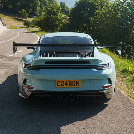 Porsche 992.1 GT3 carbon rear diffuser detail
